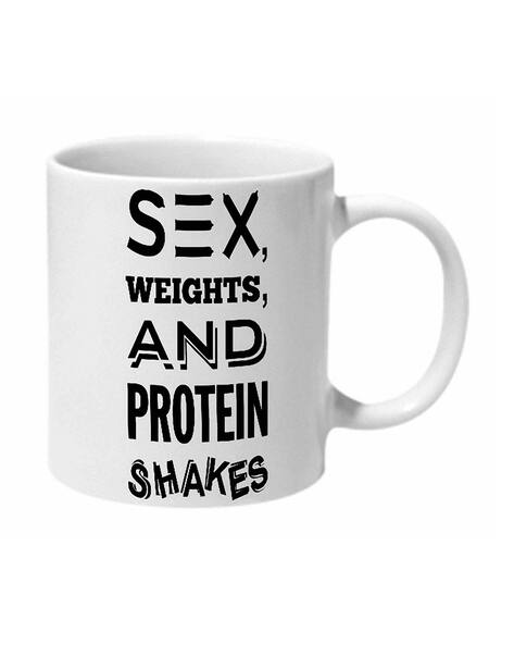 mooch wale Typographic Print Ceramic Mug