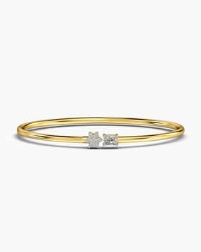 moena Women Yellow Gold Lab Grown Diamond-Studded Bracelet-picture-15