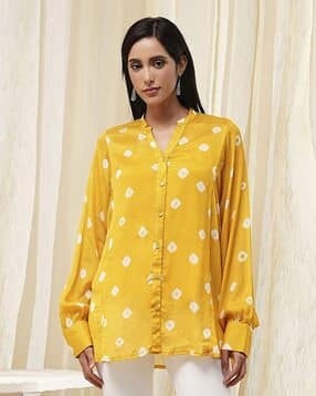 biba Women Relaxed Fit Straight Shirt-picture-11