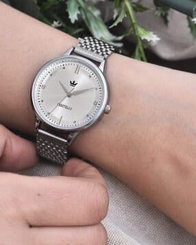 crestello Women Analogue Watch with Metallic Strap-CR-L154-SLV-CH-picture-24