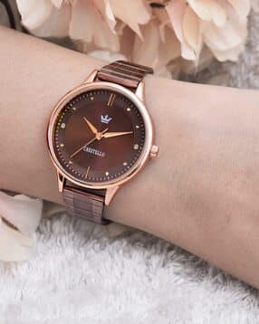 crestello Women Analogue Watch with Metallic Strap-CR-CP156-BRW-BWCH-picture-14