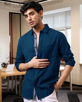 7 threads Men Regular Fit Shirt with Spread Collar -picture-36