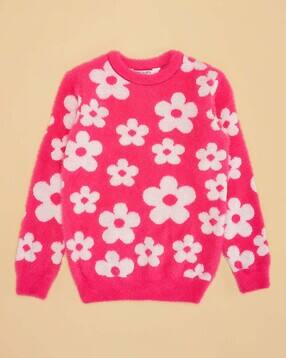 pantaloons junior Girls Floral Round Neck Pullover-picture-35