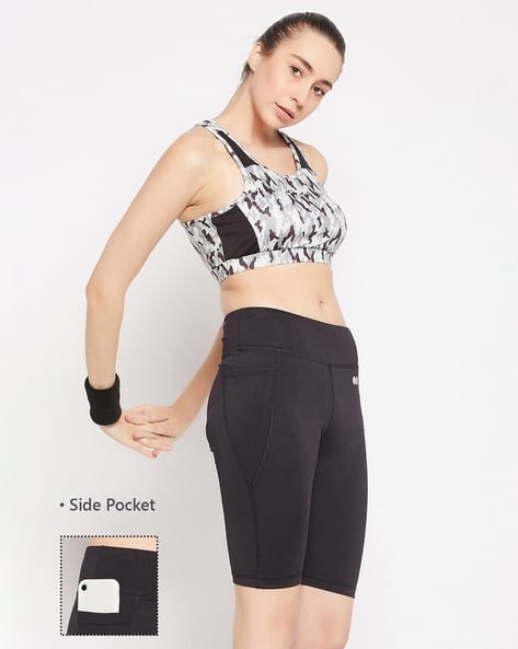 Clovia Women High-Rise Active Cycling Shorts