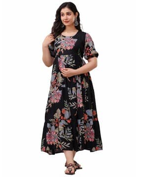 biffy Women Floral Print Tiered Dress-picture-14