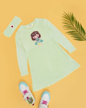 pantaloons junior Girls Embroidery Round Neck Pullover-picture-15