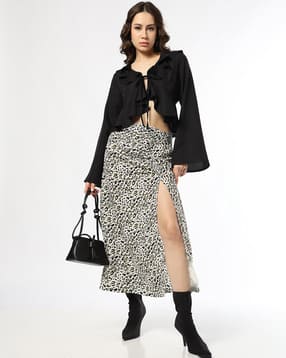 Women Animal Print A-Line Skirt