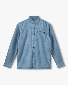 Boys Regular Fit Cotton Denim Shit