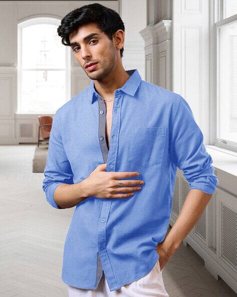 7 Threads Men Collar Neck Regular Fit Shirt