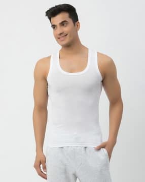john players Men Cotton Sleeveless Vest-picture-22