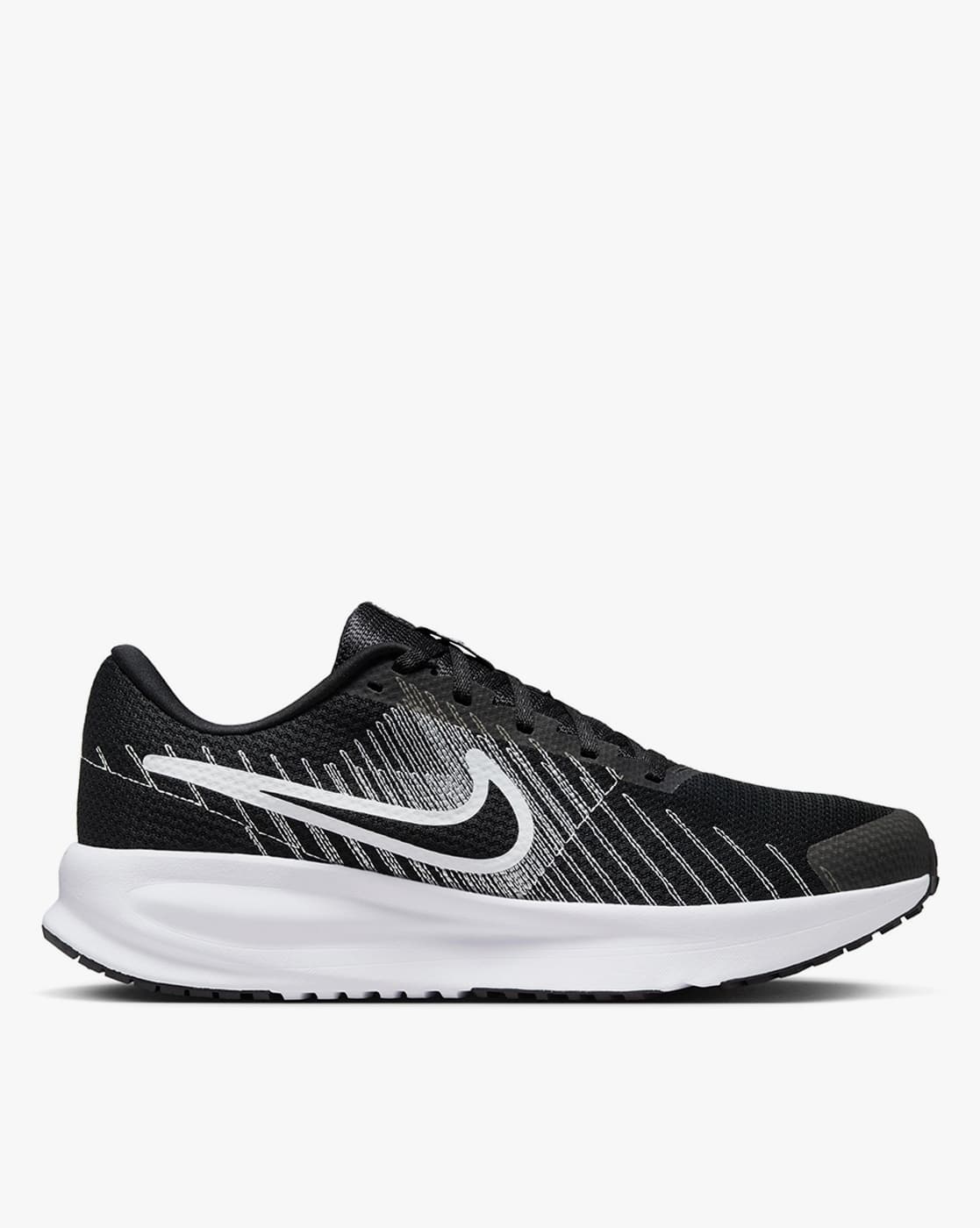 NIKE Defy Low-Top Running Shoes For Men (Black, 8)