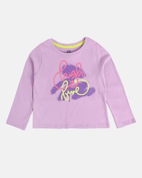 mini klub Girls Typographic Print Round-Neck Top-picture-14