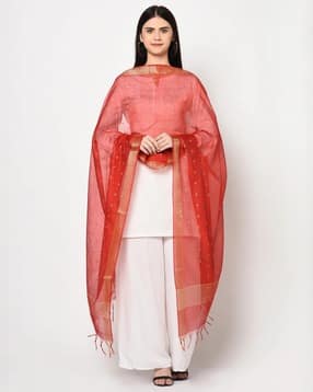 indie picks Banarasi Poly Silk Woven Dupatta     -picture-26