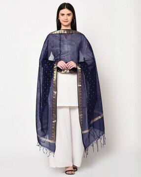 indie picks Banarasi Poly Silk Woven Dupatta      -picture-19