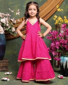 saka designs Girls Striped Kurta Suit Set-picture-13
