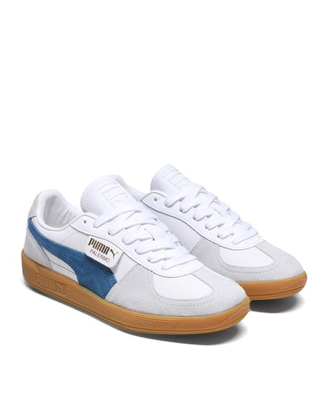 White Sneakers Gum Sole Trainers Mens White/Multi Koki Gum Sole