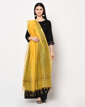 indie picks Banarasi Poly Silk Woven Dupatta   -picture-36
