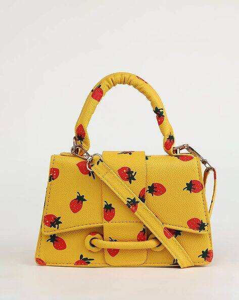 Lulu & Sky Women Novelty Print Satchel Bag with Detachable Strap
