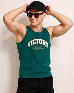 veirdo Men Scoop-Neck Sleeveless Vest-picture-11