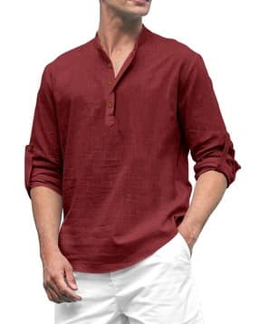 royalscout Men Short Kurta with Mandarin Collar-picture-0