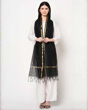 indie picks Banarasi Poly Silk Woven Dupatta    -picture-37