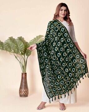 ebadat Women Printed Dupatta with Tassels-picture-28