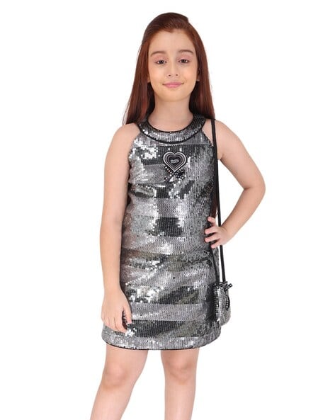 Buy Grey Dresses Frocks for Girls by Cutecumber Online