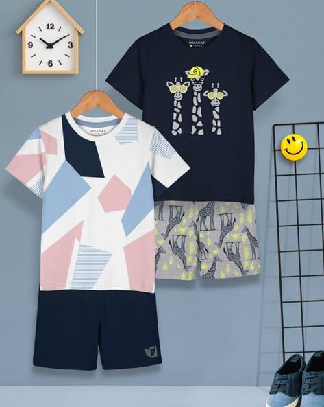 Hellcat Boys Graphic Print Shorts & T-Shirt Set