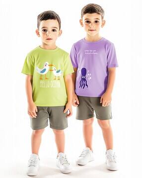 nauti nati Pack of 2 Boy Regular Fit Round-Neck T-Shirts-picture-14