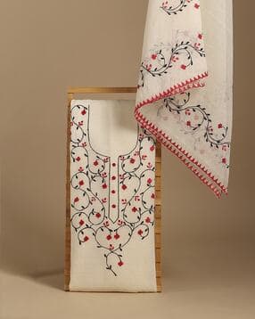 Hand Dyed Embroidery Unstitched Dress Material-image-49