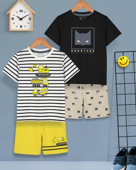 Hellcat Pack of 2 Boys Printed Shorts & T-Shirt Set