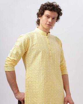 be active x ag Men Embroidered Regular Fit Long Kurta-picture-23