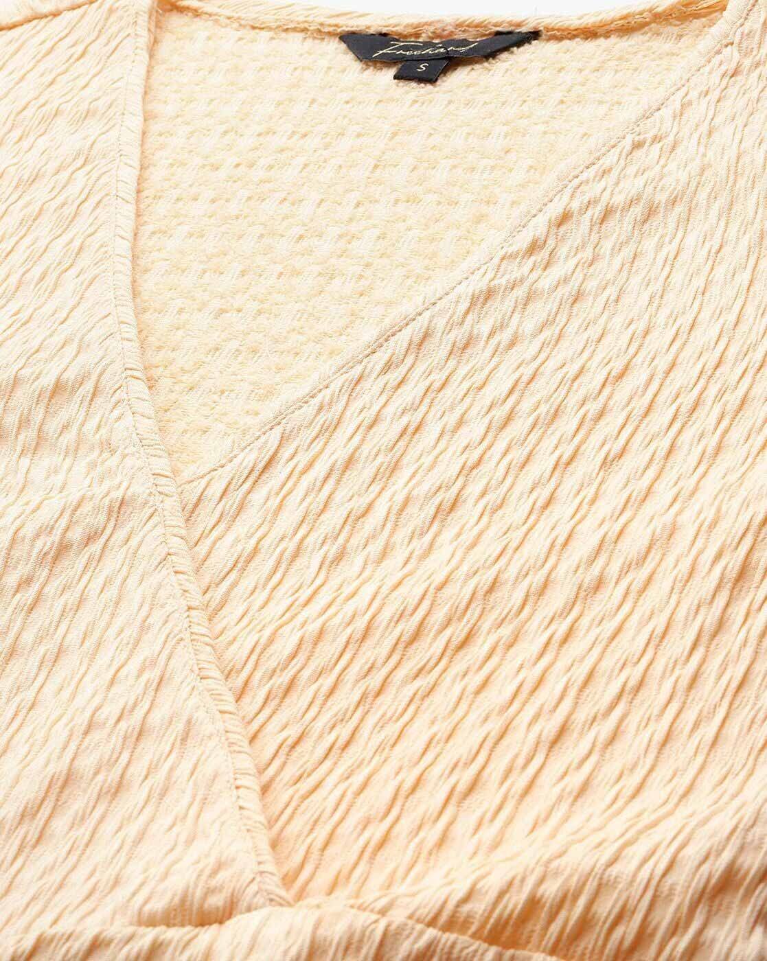 Women Fitted Textured Wrap W, ORANGE, XS