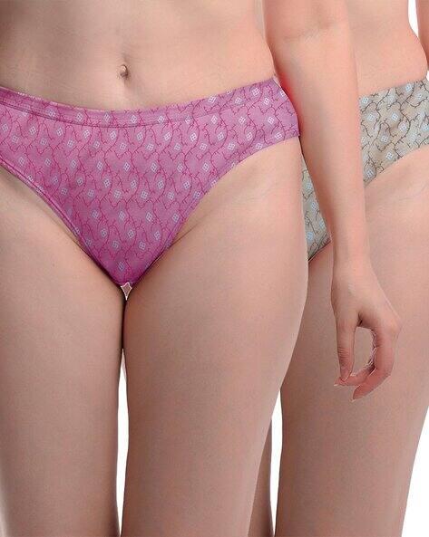 SAMVAR Women Pack of 2 Printed Panties with Elasticated Waist