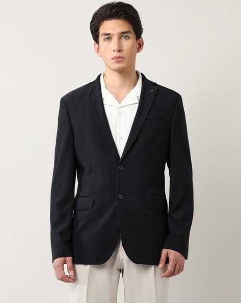 Men Slim Fit Textured Blazer