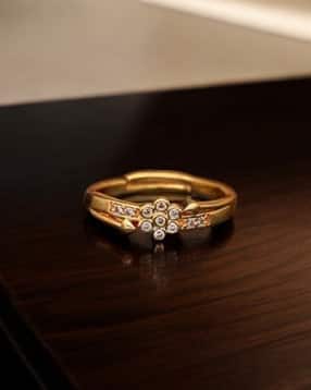 brado jewellery Women Brass Diamond Gold Plated Ring   -picture-35