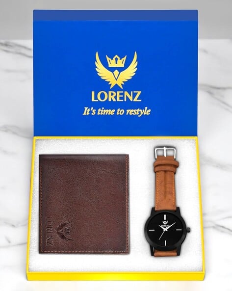 LORENZ CM-1013WL-04 Analogue Watch with Wallet