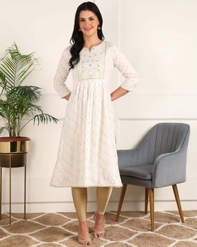 bikasaab Women Embroidery Flared Kurta-picture-44
