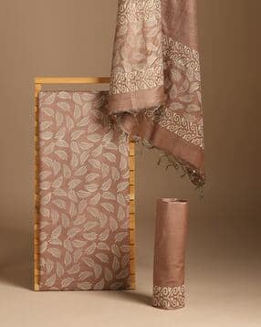 indie picks Handblock Printed Katan Silk Unstitched Dress Material-picture-13