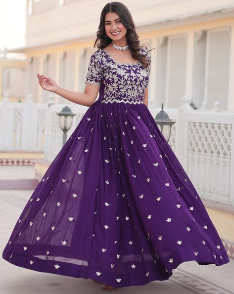 Buy Purple Dresses Gowns for Women by Wedani Online