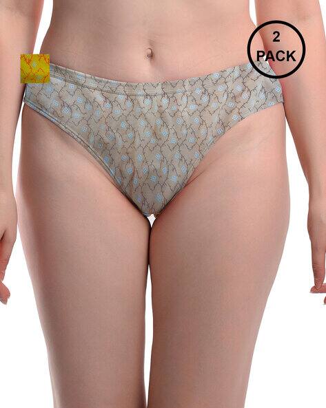 Gialon Women Pack of 2 Briefs with Elasticated Waist