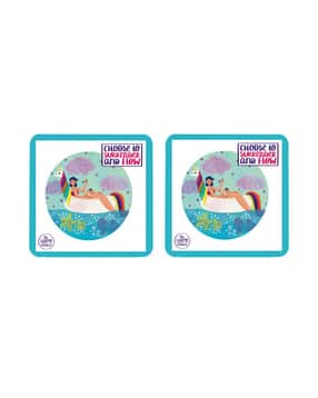 mooch wale Set Of 2 Square Wooden Coaster-picture-31