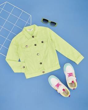 pantaloons junior Girls Harrington Jacket with Flap Pockets-picture-20