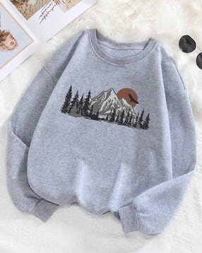 Women Printed Regular Fit Sweatshirt-image-42