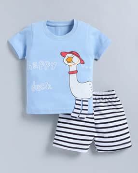 cutopies Graphic Print Shorts Set with Short Sleeves-picture-15