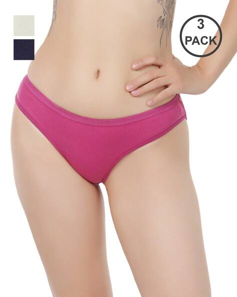 Liigne Women Pack of 3 Panties with Elasticated Waist