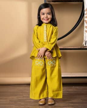 Girls Embroidered Anarkali Kurta Set