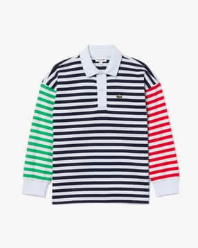 lacoste Cotton Regular Fit Stripes Polo T-Shirt-picture-22