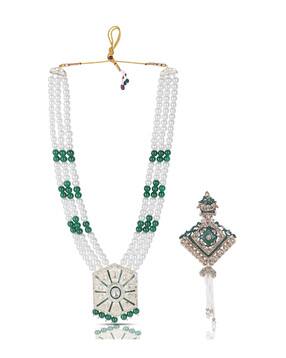 jiyanshi fashion Men Beaded Multistrand Chain with Brooch-picture-42