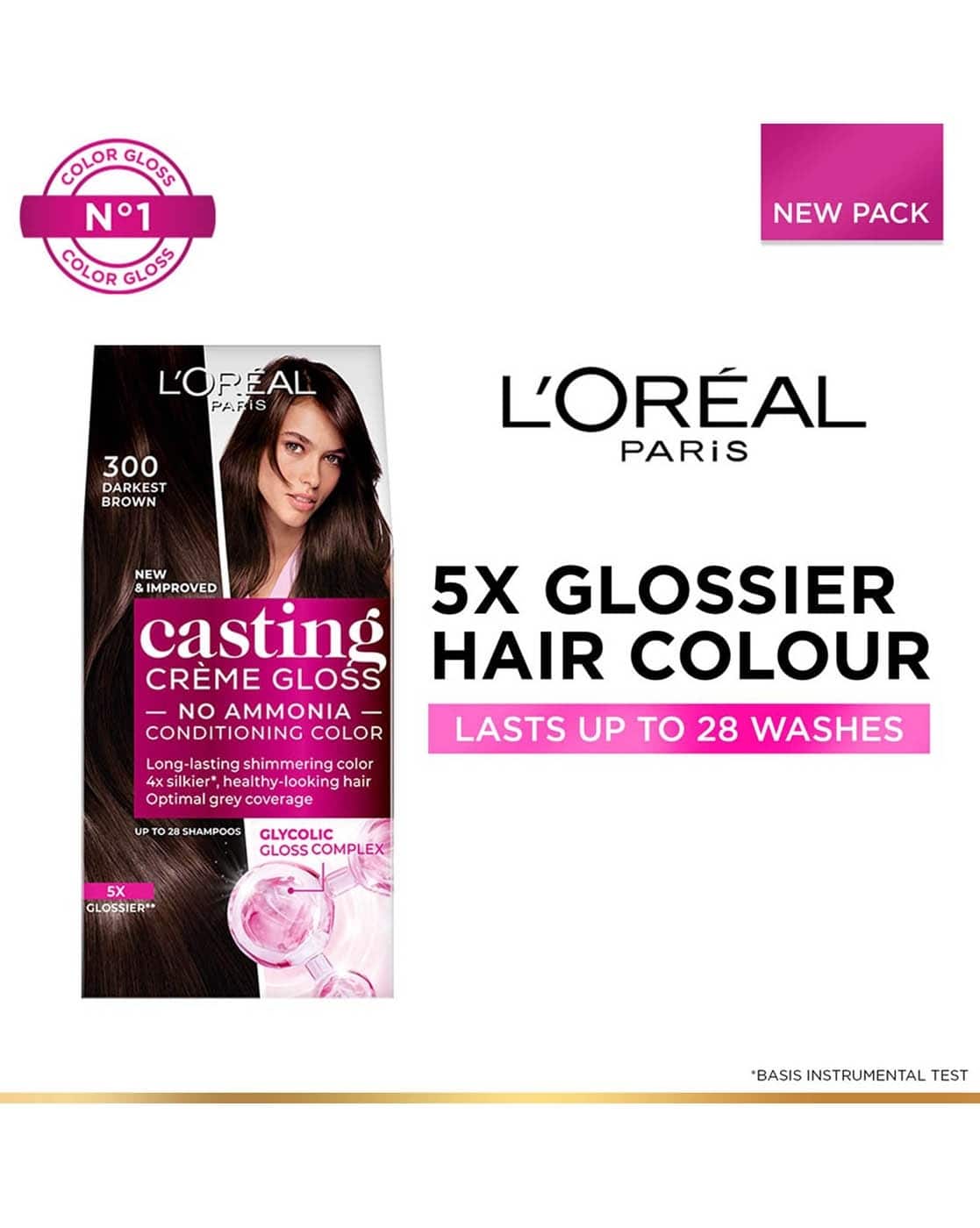 L'Oreal Paris Casting Creme Gloss Hair Color - 300 Darkest Brown